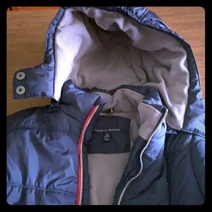 Boys NWOT Tommy Hilfiger navy blue puffer jacket